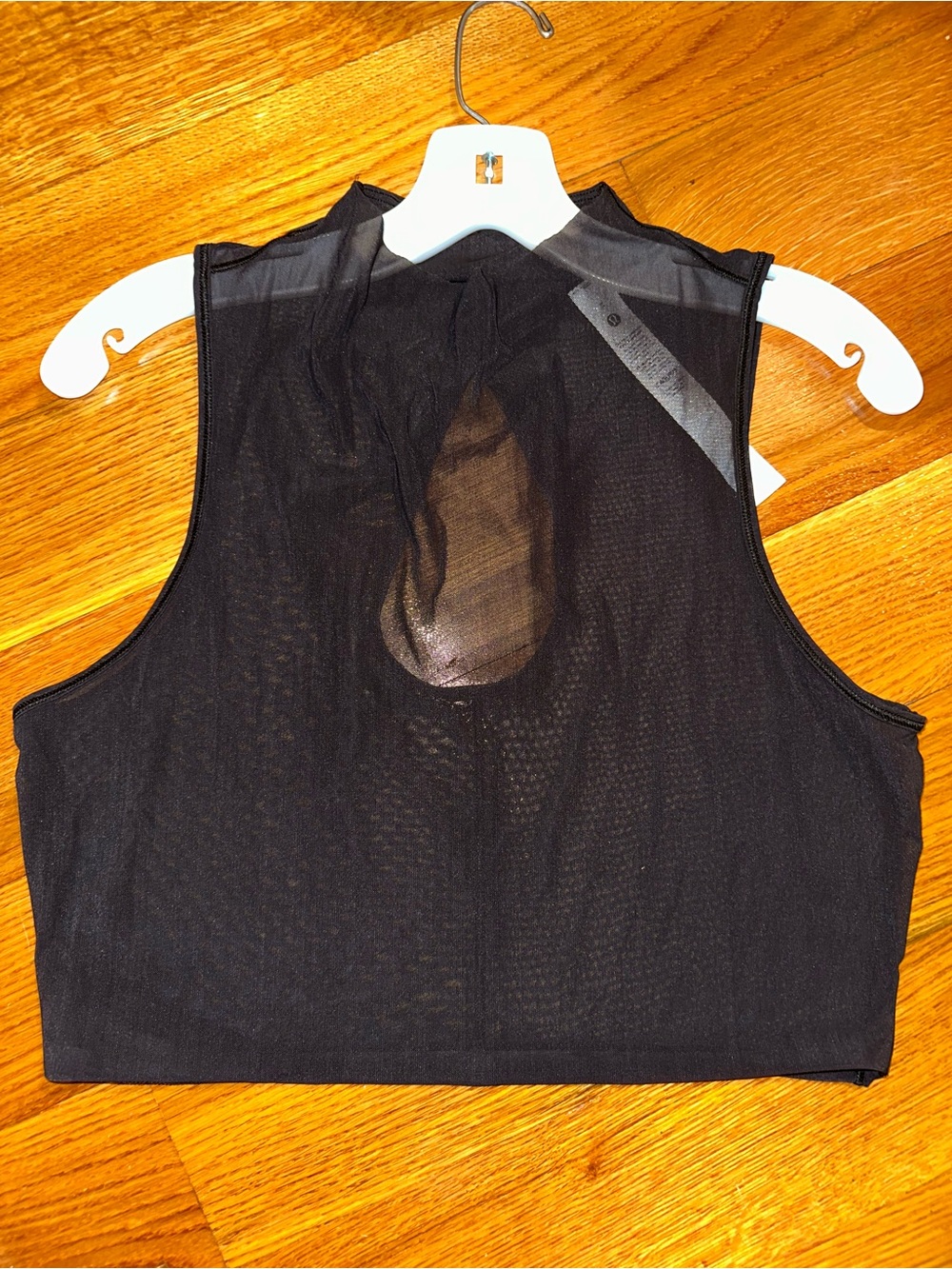 Lululemon Black Mesh Crop Tank Top